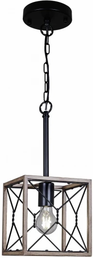 IL1008-1P-05 BK WOOD Подвесной светильник ILLUMICO IL1008-1P-05 BK WOOD