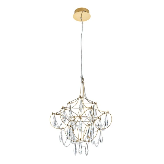 ML.5601.400P BS Подвесная люстра светодиодная хрустальная с пультом с регулировкой цветовой температуры Modelux MODELUX ML.5601.400P BS