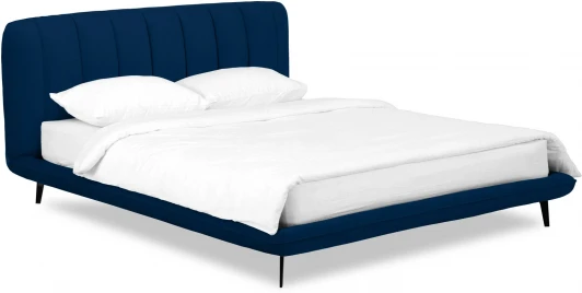 665387 Кровать Amsterdam ОГОГО (арт.665387), (Велюр/Синий)