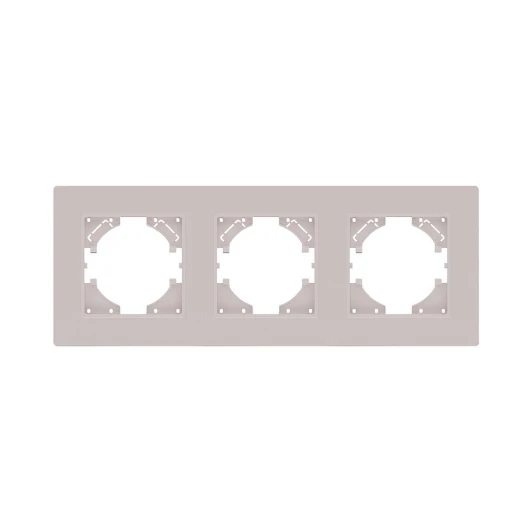EP3CM Рамка 3-постовая кашемир матовый Kollinger Eleganz Plex EP3CM