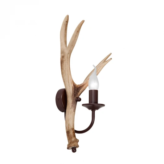 V1493/1A Бра Vitaluce V1493/1A (220V, выключатель, свеча, рога)