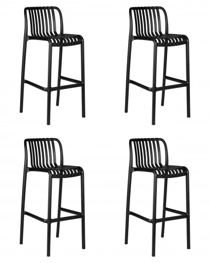 LMZL-PP777-N_P-B-03 Набор 4 шт стул барный DOBRIN CHLOE BAR (черный)