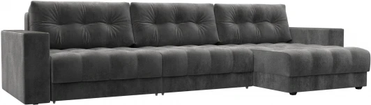 128312 Диван угловой с декором Лига-049 НПБ Лонг Лига Диванов (Велюр) арт.128312