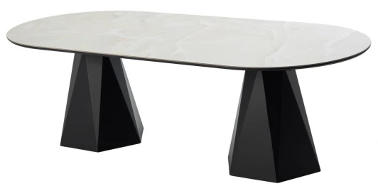 480M06152 Стол ОРФЕЙ 240 нераскладной цвет ОНИКС (ONYX SABLE PULIDO), керамика / Черный каркас M-City 64718