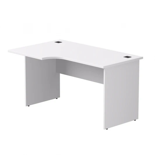 254S013W3 Стол эргономичный левый Everprof EVO (ЭВО) опоры ЛДСП 1380х670(870)x755 мм Белый 254S013W3