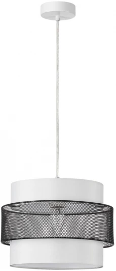 8002/1A Подвесной светильник Lumion Animaisa 8002/1A белый, черный металл/металл, текстиль Е27 60W 220V (на проводе, круглые)
