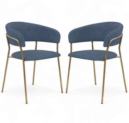 HSBI_DC72_darkblue_velvet_2 Набор из 2 стульев Whispered Fusion Hesby Вельвет/Синий арт.HSBI_DC72_darkblue_velvet_2