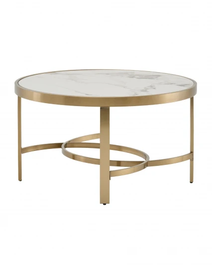 УТ000041494 Журнальный столик Адриана 80*80 см светлая керамика Stool Group арт.УТ000041494