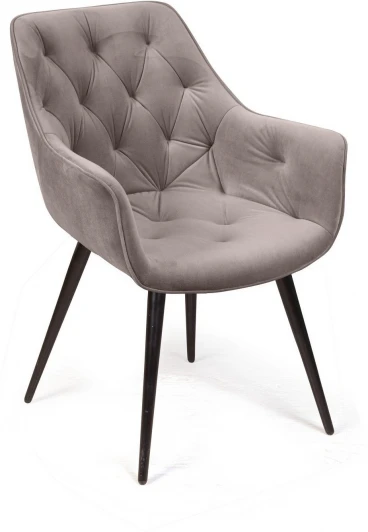 80603 Стул Archi поворотный 90 градусов, функция возврата, антишум, бархат пепельно-бежевый 25, опора конус Top Concept арт.22054