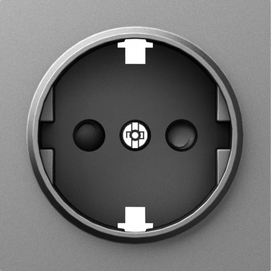 DE22037 Накладка для розетки Schuko с заземлением, со шторками 16A 250 В~ IP30 Donel A07 DE22037