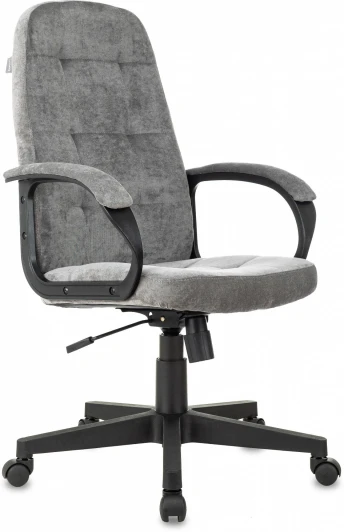 CH 002 LT19 Кресло руководителя Бюрократ CH 002 Fabric серый Light-19 крестов. пластик
