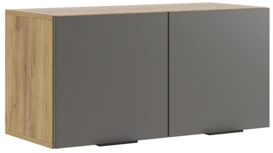 551872 Шкаф навесной Woodville Бери 80 дуб крафт золотой / графит 551872