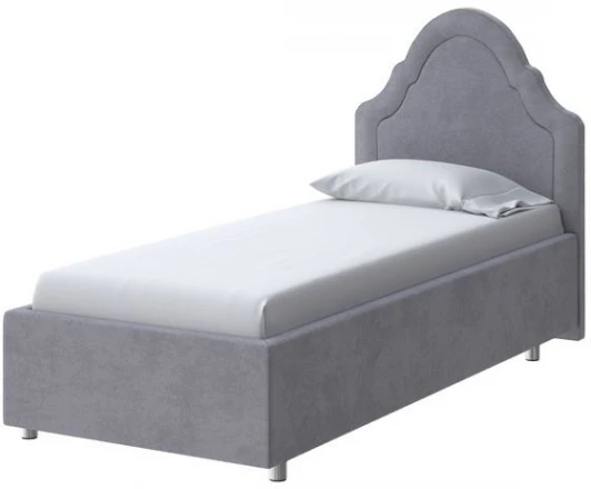 2024811 PROxSON Кровать Эльза (Ткань: Велюр Teddy Мокрый асфальт) 80x190