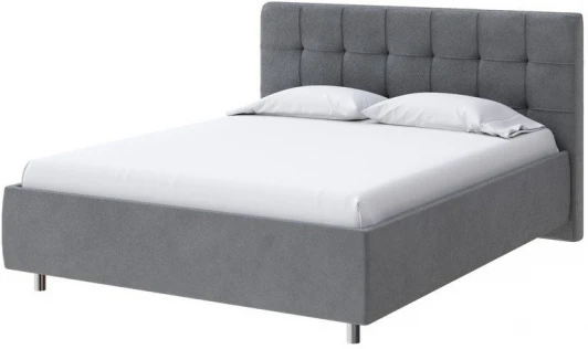 1927795 PROxSON Кровать Nety без основания (Ткань: Велюр Monopoly Британский серый (996)) 140x200