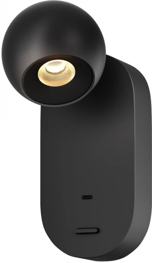 MOD434WL-L5B3K Спот с usb Maytoni Elfin MOD434WL-L5B3K (LED, 220V, выключатель, шар)