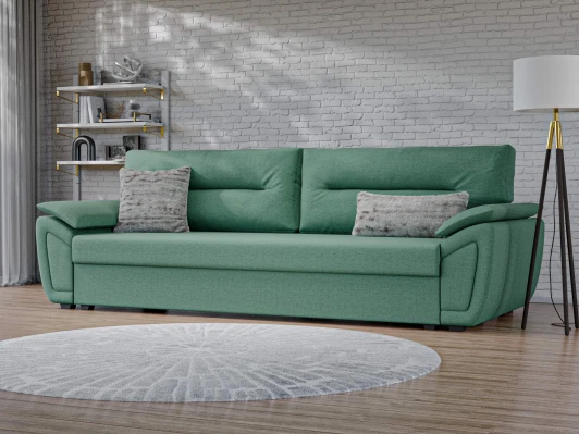 121555 Диван прямой Нэстор Лайт (Зеленый/Рогожка) Лига Диванов арт.121555