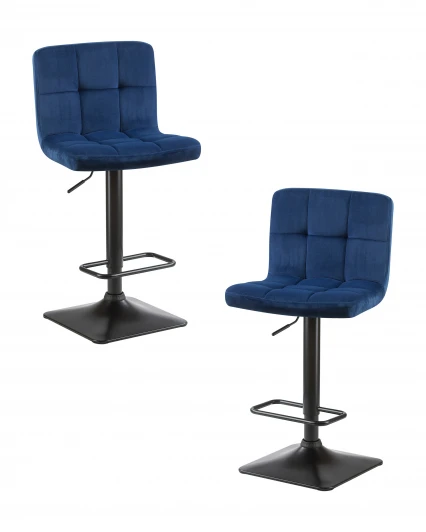 LM-5018-N_B-M_V-MJ9-117 Набор 2 шт стул барный DOBRIN DOMINIC (синий велюр (MJ9-117))