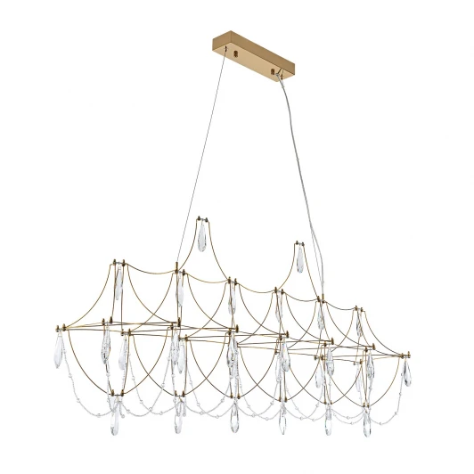 ML.5603.1200P BS Подвесная люстра светодиодная хрустальная с пультом с регулировкой цветовой температуры Modelux ML.5603.1200P BS