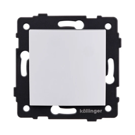 REA-R-005WH Выключатель кнопочный 1-клавишный 10А/250В изогнутый, белый Kollinger REA-R-005WH для Aspekt, Eleganz, Reflex