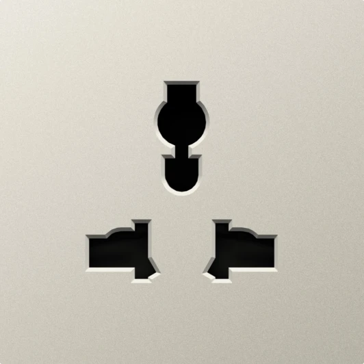 DE11635 Накладка для розетки мультистандарт, со шторками 16A 250 В~, матовый кашемир Donel A07 DE11635