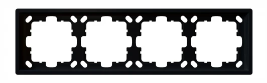 FD1004PBM Рамка на 4 поста (черный матовый) Jasmart FD FD1004PBM