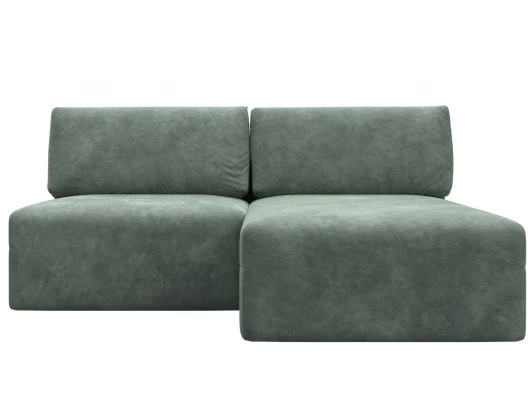 129509 Диван угловой модульный Лига-060 НПБ угол универсальный (ЛДСП,Брус,Фанера/Пластик/Велюр/Зеленый) Лига Диванов 129509