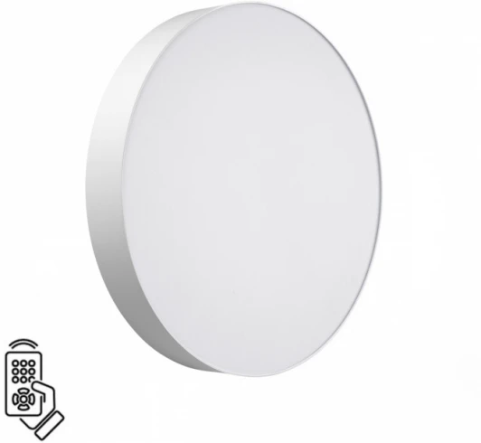 7779/EL Настенно-потолочный светильник Sonex Optima 7779/EL пластик/белый LED 70Вт пульт ДУ (регулировка яркости, 220V, круглые, IP43)