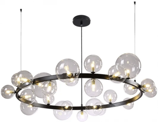 AGATA SP24 V2 BLACK/TRANSPARENTE Подвесная люстра Crystal Lux AGATA SP24 V2 BLACK/TRANSPARENTE