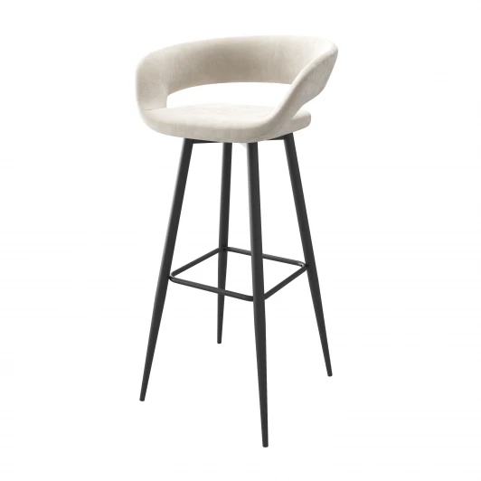 102208 Стул барный Р 900, Черный/CREAM LUX b03 МАМАДОМА Барни 102208