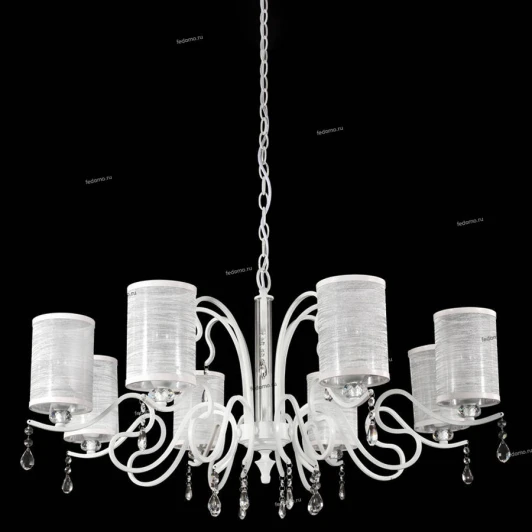 ELISA WHITE SP8 Люстра подвесная Crystal Lux Elisa, 8 плафонов, белый с прозрачным