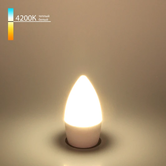 BLE2737 Лампочка светодиодная свеча белая E27 6W 4200K Elektrostandard BLE2737