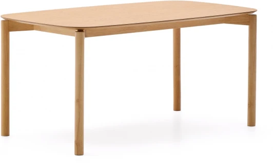 251565 Стол Indara из шпона и каучукового дерева с натуральной отделкой 140 х 90 La Forma (ex Julia Grup) арт.251565