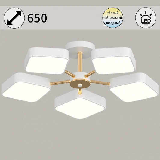 03360-0.3-05 WH+FGD Потолочная люстра на штанге светодиодная Reluce 03360-0.3-05 WH+FGD