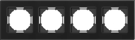 DEN214BG Рамка 4-я, Natural чёрное стекло Donel A07 DEN214BG