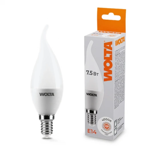 25SCD7.5E14 Светодиодная лампа 7.5Вт 4000K E14 Wolta 25SCD7.5E14