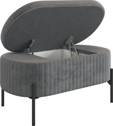 173754.2171 Пуф Винни Mebelson (ДСП,Велюр/Графит) арт.173754,2171