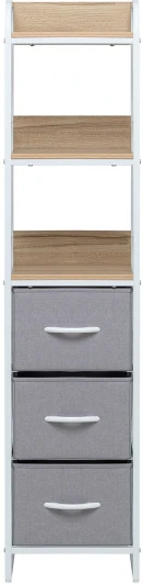 2500000229060 Комод Leset Ноа с полками 3 ящика (Сталь/Лен) Leset арт.2500000229060