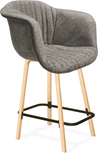 6293387602 Стул полубарный Sheffilton SHT-ST31-С1/S94-1 пепельный/прозр. лак/черный муар