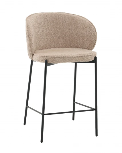 УТ000041691 Стул полубарный Тисдейл букле бежевый Stool Group арт.УТ000041691