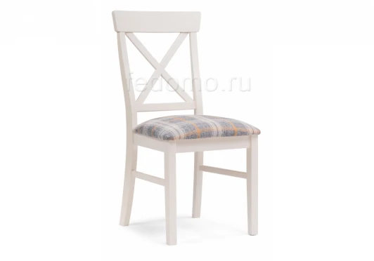 499597 Деревянный стул Woodville Калатея слоновая кость / ткань Р19 499597