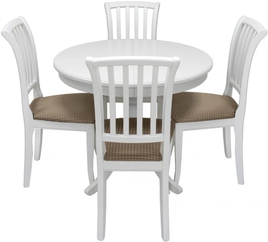 2500000062599 Набор мебели для кухни Leset Луизиана 1Р + Остин (Массив бука,Массив бука,Жаккард,МДФ/Белый) арт.2500000062599