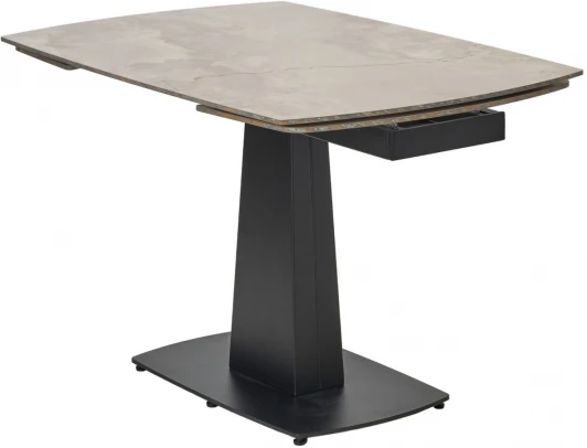 614M05565 Стол M-City BALDE 140 GLOSS AMBER JADE SOLID CERAMIC / BLACK