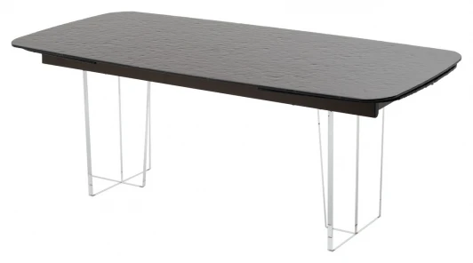 626M05999 Стол ЛАУРИТЦ (LAURITS) 200 цвет БРОНЗА (GOLDEN), стекло BUBBLE / Прозрачный каркас ®DISAUR M-City 64664