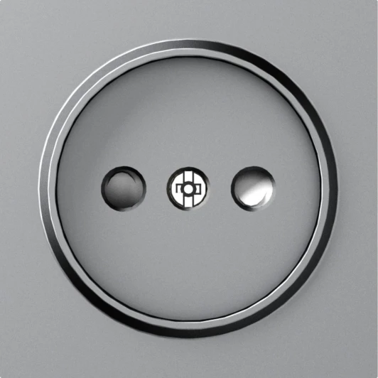 DE21640 Накладка для розетки без заземления, со шторками 16A 250 В~, матовый серый IP30 Donel A07 DE21640