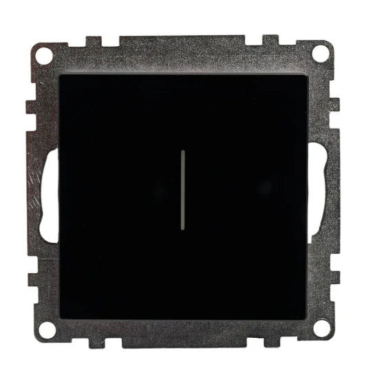 50272 Выключатель сенсорный одноклавишный (черный) Stekker Катрин 50272