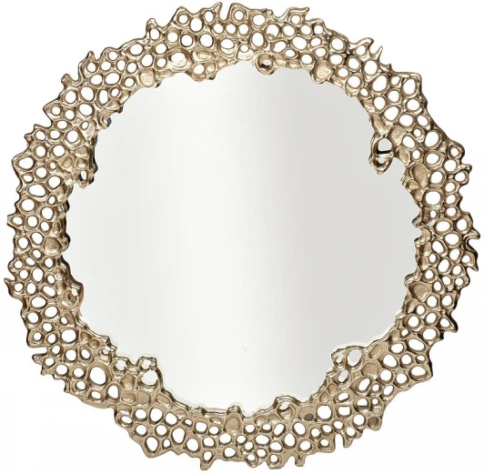 69-218455 Зеркало "Соты" рама металлич. цвет зол. d.89,5*2.5см Garda Decor арт.69-218455