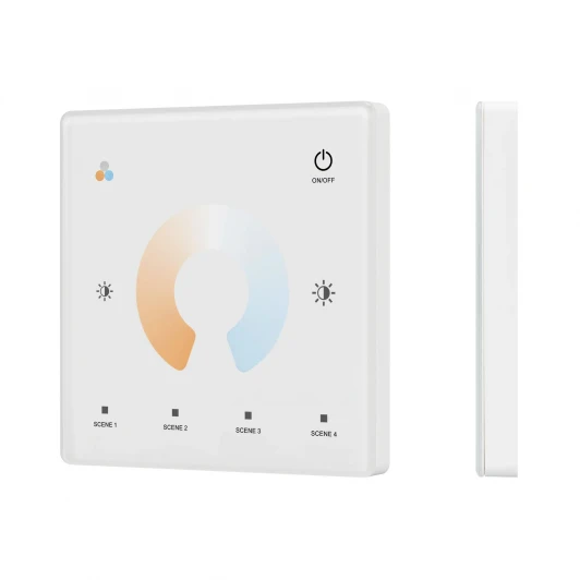 060186 Сенсорная панель INTELLIGENT ARLIGHT SMART-RF-801-11-1G-4SC-MIX белый (3V, 2.4G) накладная (IARL, IP20 Пластик) 060186