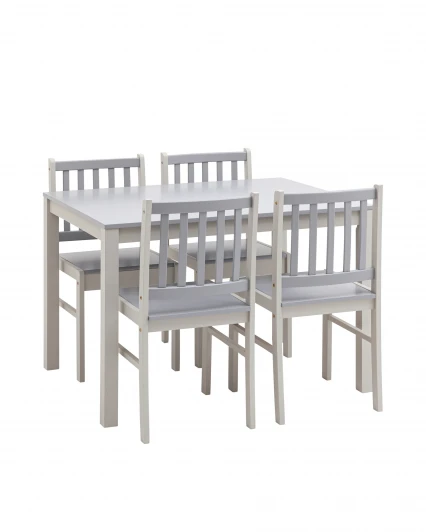 УТ000036434 Обеденная группа Stool Group ASTRID белый/серый УТ000036434