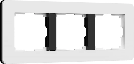W0033068 Рамка на 3 поста (белый/черный, soft-touch) Werkel W0033068 (a067990)