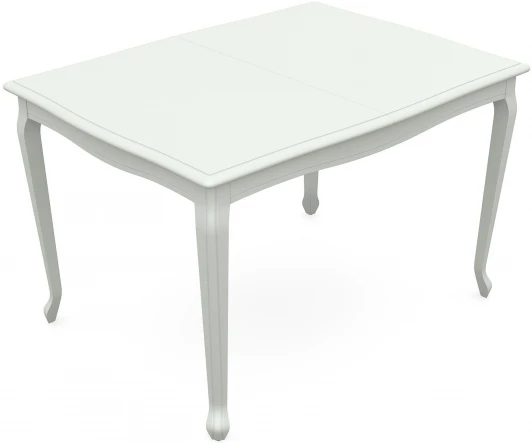 100373 Стол Кабриоль, Эмаль белая/Патина серебро, Аврора